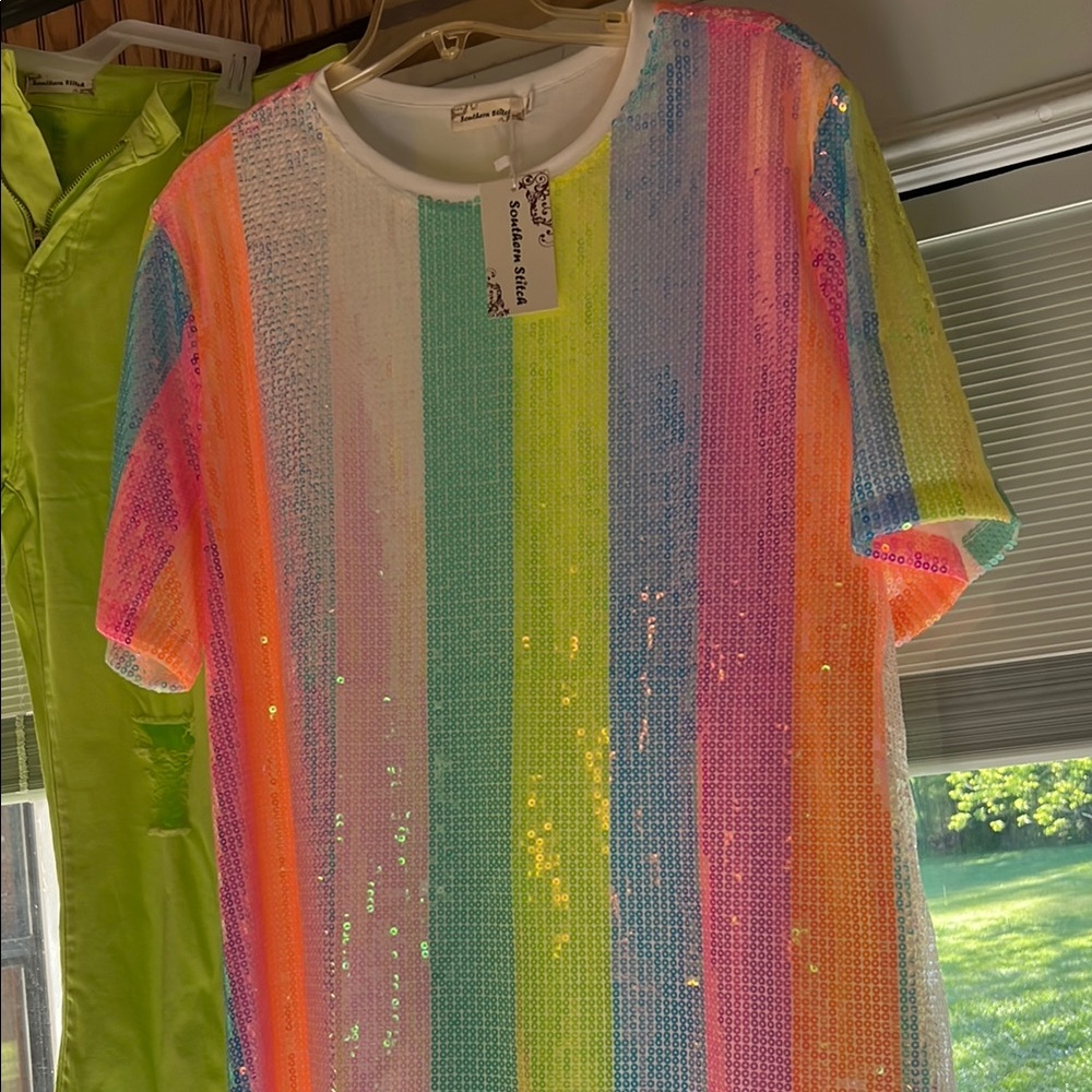 Colorful Sequin Top